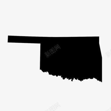 俄克拉荷马州美国地图图标图标