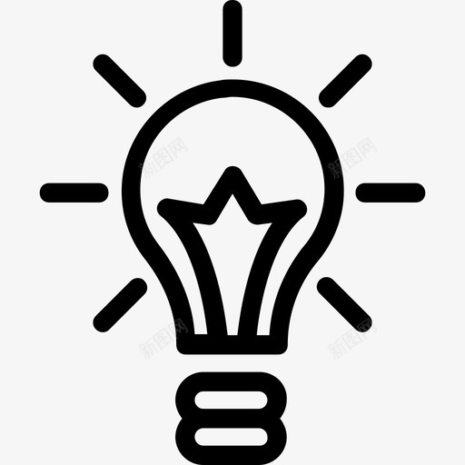创意灯泡灯具图标svg_新图网 https://ixintu.com 创意 搜索引擎优化和营销 灯具 灯泡