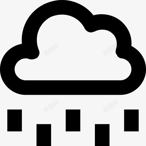雨云雨气候图标svg_新图网 https://ixintu.com 云 天气 线要素集图标 雨 雨气候