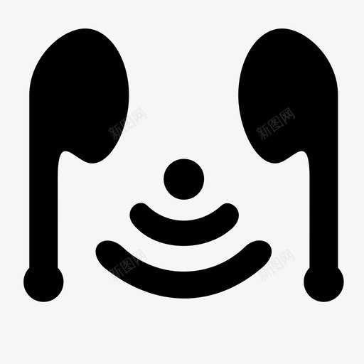 非接触式耳机耳机听图标svg_新图网 https://ixintu.com 听 耳机 耳机耳机 非接触式耳机 音乐