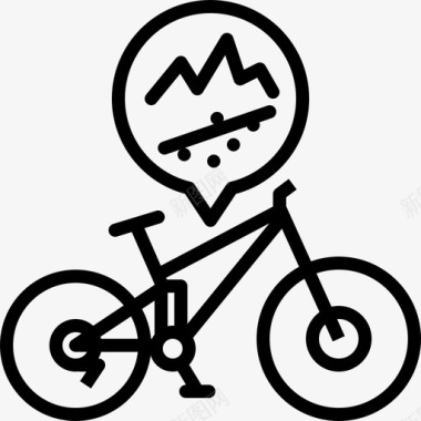 免费骑自行车山地小径骑自行车山地自行车图标图标