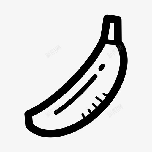 香蕉食物水果图标svg_新图网 https://ixintu.com 健康 水果 水果蔬菜 热带 食物 香蕉