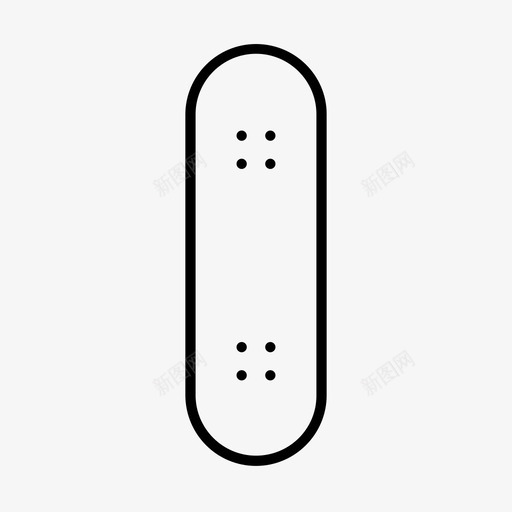 滑板甲板空白滑板图标svg_新图网 https://ixintu.com 滑板 滑板甲板 空白