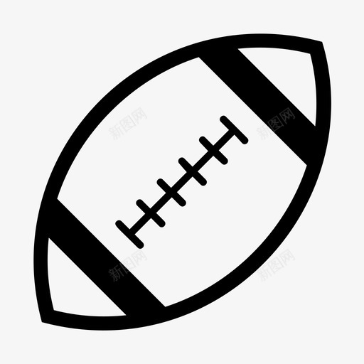 美式足球游戏橄榄球图标svg_新图网 https://ixintu.com 基础运动 橄榄球 游戏 美式足球 运动