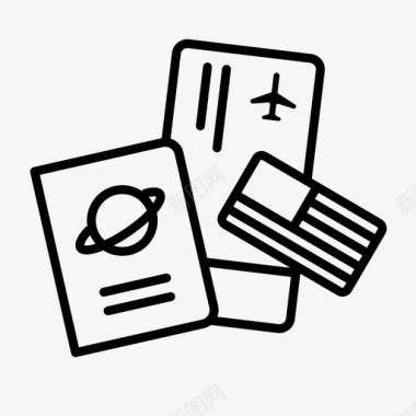 旅行文件证件图标图标