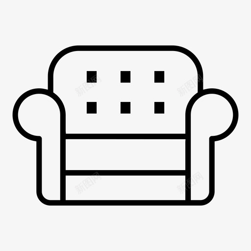 椅子扶手椅家具图标svg_新图网 https://ixintu.com 家具 座椅 扶手椅 椅子 沙发