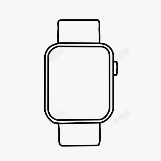 苹果手表设备手绘图标svg_新图网 https://ixintu.com 屏幕 手绘 苹果手表 设备
