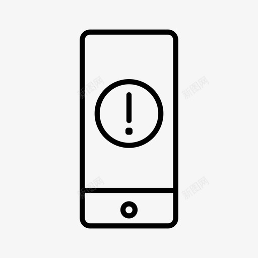 iphone警报设备屏幕图标svg_新图网 https://ixintu.com iphone警报 屏幕 警告 设备