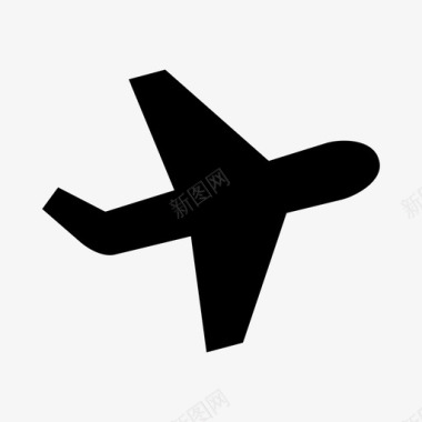 飞机客机旅行图标图标