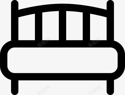 经典床卧室家具图标svg_新图网 https://ixintu.com 休息 卧室 家具 床垫 睡眠 经典床
