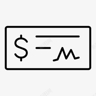 支票货币美元图标图标