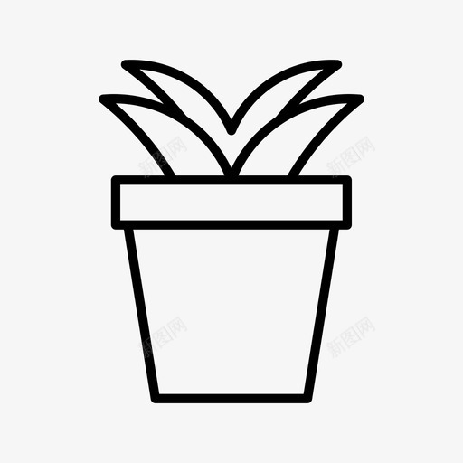 多汁室内植物盆栽图标svg_新图网 https://ixintu.com 多汁 室内植物 植物 盆栽