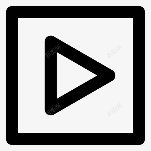 播放音乐播放按钮图标svg_新图网 https://ixintu.com 播放 播放器 播放按钮 方块 音乐