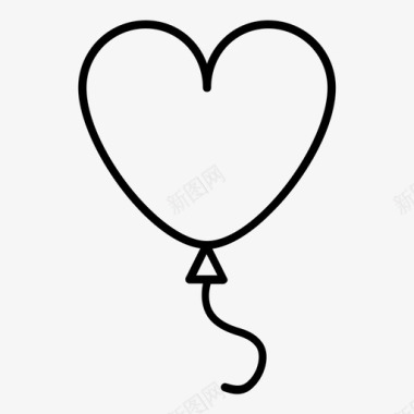 心气球爱情人节图标图标