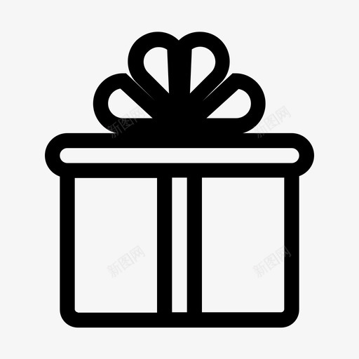 礼品盒圣诞节礼物图标svg_新图网 https://ixintu.com 圣诞节 惊喜 礼品盒 礼物