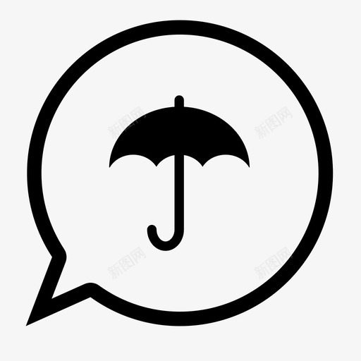 天气聊天buble雨图标svg_新图网 https://ixintu.com buble 天气聊天 聊天 谈话 雨 雨伞