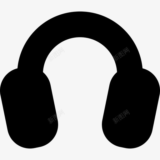 耳机收听音乐图标svg_新图网 https://ixintu.com 声音 收听 无线 网络元素 耳机 音乐