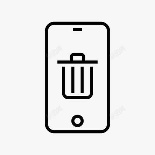 垃圾桶苹果删除图标svg_新图网 https://ixintu.com iphone 删除 垃圾桶 文件 苹果