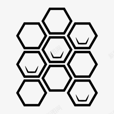 蜂巢蜜蜂大自然图标图标