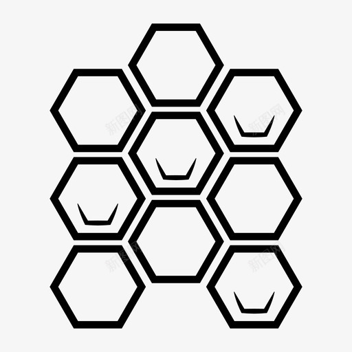 蜂巢蜜蜂大自然图标svg_新图网 https://ixintu.com 大自然 巢穴 蜂巢 蜜蜂
