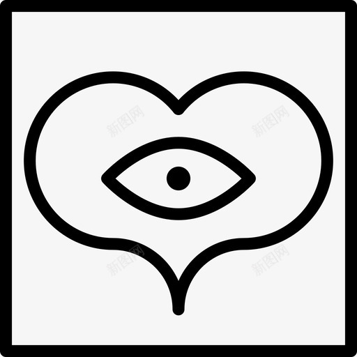 心抽象眼睛图标svg_新图网 https://ixintu.com 几何 多边形 心 抽象 抽象几何图形 眼睛