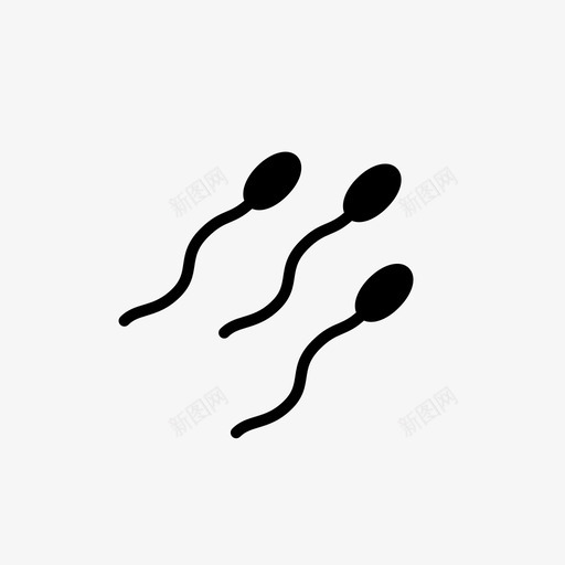 精子生物学男性图标svg_新图网 https://ixintu.com 医学填充 怀孕 生物学 男性 精子