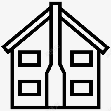 建筑房屋结构图标图标