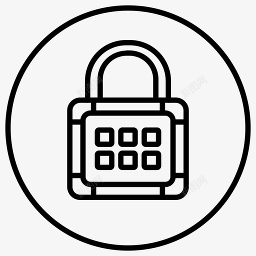 锁密码保护图标svg_新图网 https://ixintu.com 侦察安全 保护 安全 密码 锁