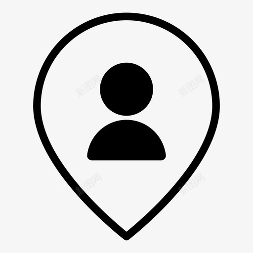 人定位针地图地图针图标svg_新图网 https://ixintu.com 人定位针 地图 地图针