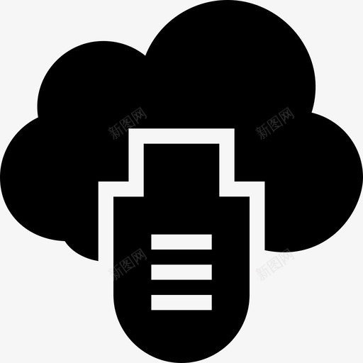 云闪云计算icloud图标svg_新图网 https://ixintu.com icloud usb usb图标 云计算 云闪 网页设计开发字形