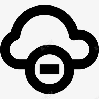 取消云云计算icloud图标图标