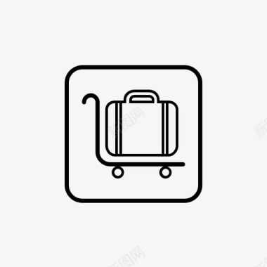 行李车标志行李箱机场标志图标图标