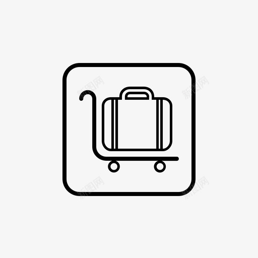 行李车标志行李箱机场标志图标svg_新图网 https://ixintu.com 机场标志 行李箱 行李车标志