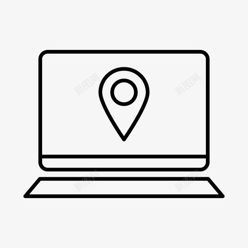 笔记本电脑方向设备地图图标svg_新图网 https://ixintu.com 地图 屏幕 笔记本电脑方向 设备