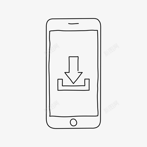iphone设备文件图标svg_新图网 https://ixintu.com iphone下载 屏幕 文件下载 设备