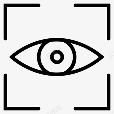 眼锁视网膜安全图标图标