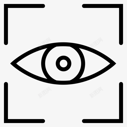 眼锁视网膜安全图标svg_新图网 https://ixintu.com 侦察员安全第1部分 保护 安全 眼锁 视网膜