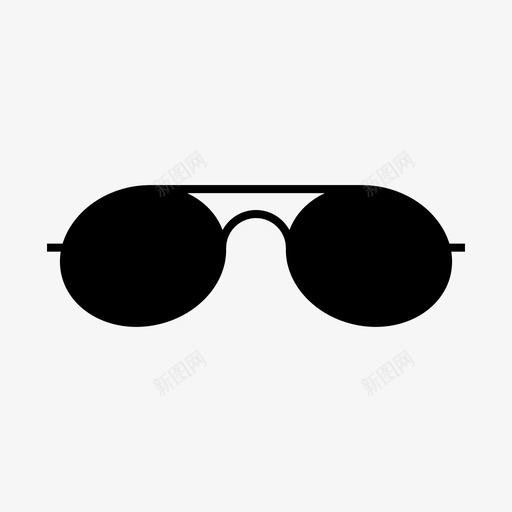 椭圆形眼镜眼镜时尚图标svg_新图网 https://ixintu.com 太阳镜 时尚 椭圆形眼镜 眼镜