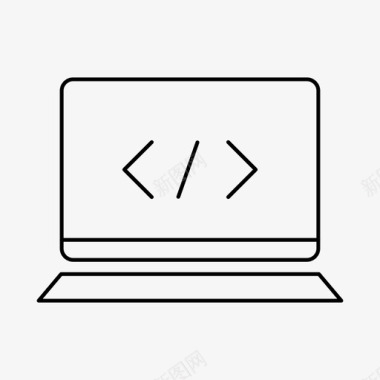 笔记本电脑编码代码设备图标图标