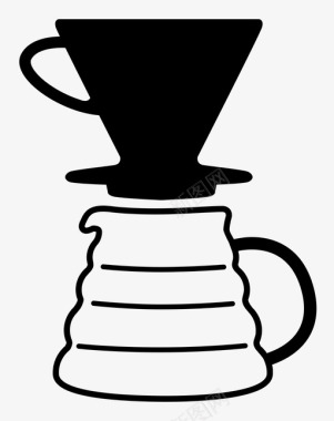 v60啤酒咖啡咖啡机图标图标