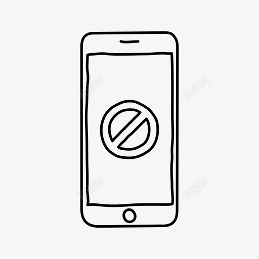 iphone禁止标志取消设备图标svg_新图网 https://ixintu.com iphone禁止标志 取消 屏幕 禁止吸烟 设备
