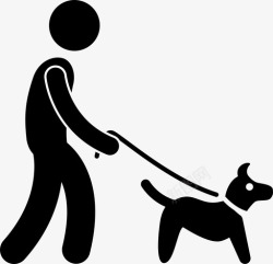 遛狗标志遛狗绳子皮带图标高清图片