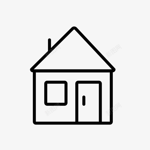 家建筑房子图标svg_新图网 https://ixintu.com 家 工具集2 建筑 房子