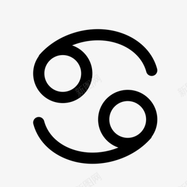 巨蟹座占星术星座图标图标