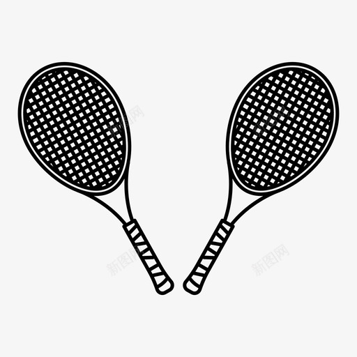 网球拍运动图标svg_新图网 https://ixintu.com 网球拍 运动