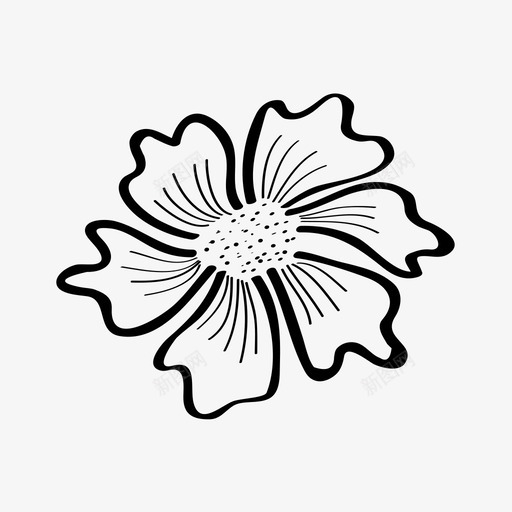 花朵手绘图标svg_新图网 https://ixintu.com 手绘 花朵