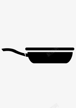 煎锅锅厨师厨房工具图标高清图片