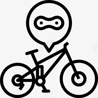 免费自行车链自行车手山地自行车图标图标
