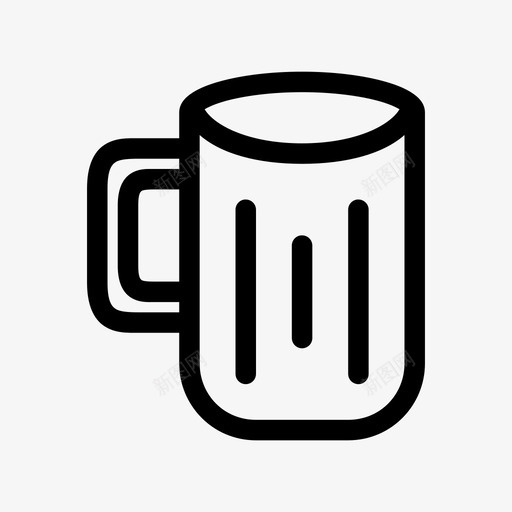 啤酒杯干杯饮料图标svg_新图网 https://ixintu.com 啤酒杯 干杯 条纹 水 饮料