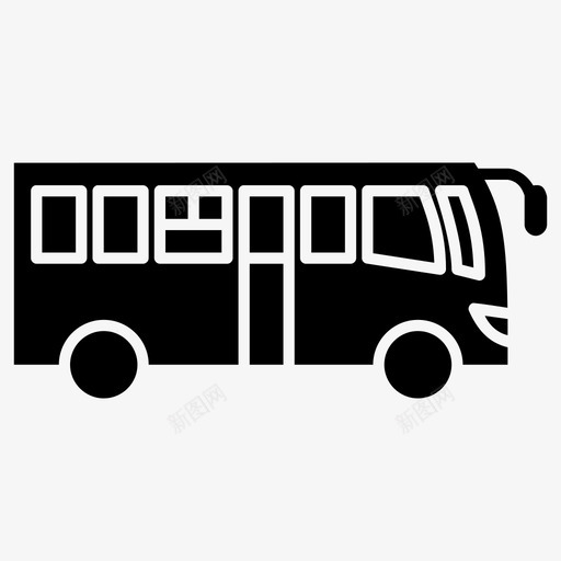 巴士城市巴士校车图标svg_新图网 https://ixintu.com 交通工具 城市巴士 巴士 旅游巴士 校车 车辆